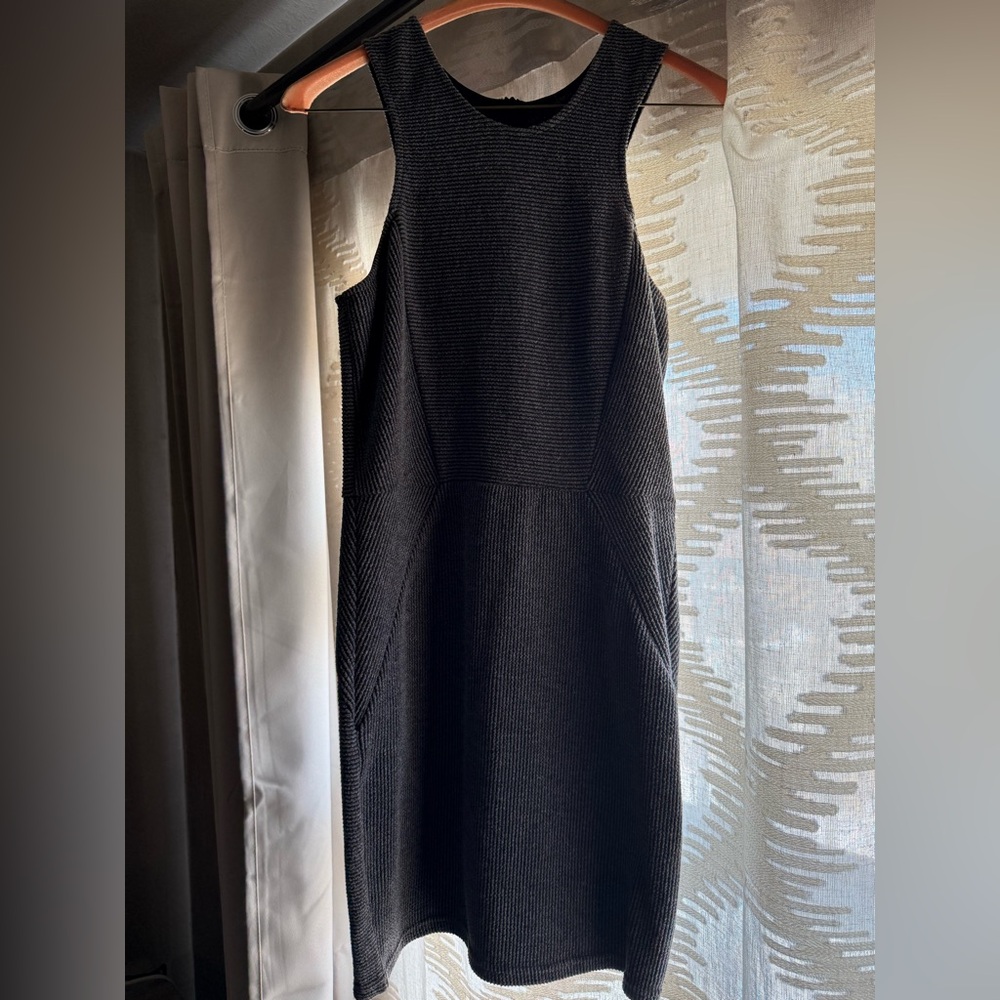 Elegant Charcoal Sleeveless Mini Dress